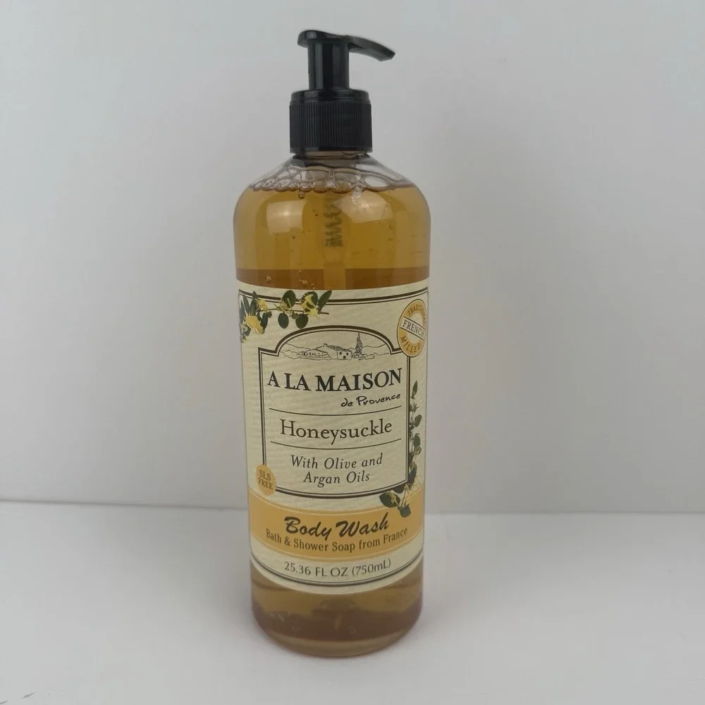 A La Maison Honeysuckle Body Wash Argan Olive Oils 25.36oz France